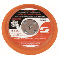 Dynabrade 54327 Non-Vacuum Disc Pad | 6" Pad Size | 3/8" Thickness | Hook-Face | Medium Density | Short Nap