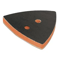 Dynabrade 57951 Non-Vacuum Dynafine Triangular Disc Pad | 2-7/8" x 3-1/8" Pad Size | 3/8" Thickness | Hook-Face | Medium Density | Short Nap