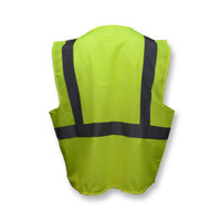 Radians SV2ZGMM Type R Class 2 Economy Mesh Safety Vest With Zipper | Hi-Vis Green | Medium Size | Each