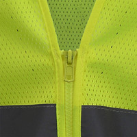 Radians SV2ZGMM Type R Class 2 Economy Mesh Safety Vest With Zipper | Hi-Vis Green | Medium Size | Each