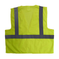 Radians SV2ZGM2X Type R Class 2 Economy Mesh Safety Vest With Zipper | Hi-Vis Green | 2X-Large Size | Each