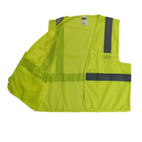 Radians SV2ZGM3X Type R Class 2 Economy Mesh Safety Vest With Zipper | Hi-Vis Green | 3X-Large Size | Each