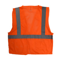 Radians SV2ZOMS Type R Class 2 Economy Mesh Safety Vest With Zipper | Hi-Vis Orange | Small Size | Each