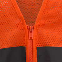 Radians SV2ZOMS Type R Class 2 Economy Mesh Safety Vest With Zipper | Hi-Vis Orange | Small Size | Each