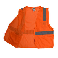 Radians SV2ZOM4X Type R Class 2 Economy Mesh Safety Vest With Zipper | Hi-Vis Orange | 4X-Large Size | Each