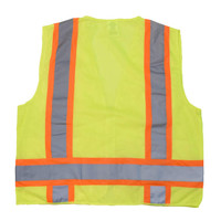 Radians SV6G2X Type R Class 2 Two Tone Surveyor Solid/Mesh Safety Vest | Hi-Vis Green | 2X-Large Size | Each