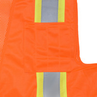 Radians SV6O5X Type R Class 2 Two Tone Surveyor Solid/Mesh Safety Vest | Hi-Vis Orange | 5X-Large Size | Each