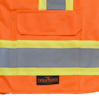 Radians SV6O5X Type R Class 2 Two Tone Surveyor Solid/Mesh Safety Vest | Hi-Vis Orange | 5X-Large Size | Each