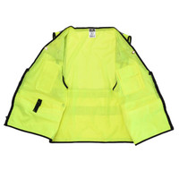Radians SV59Z-2ZGD-S Type R Class 2 Heavy Duty Surveyor Safety Vest With Zipper | Hi-Vis Green | Small Size | Case of 24 Units