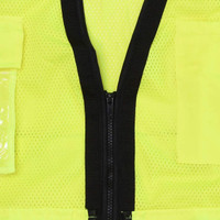 Radians SV59Z-2ZGD-4X Type R Class 2 Heavy Duty Surveyor Safety Vest With Zipper | Hi-Vis Green | 4X-Large Size | Case of 24 Units