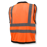 Radians SV59Z-2ZOD-S Type R Class 2 Heavy Duty Surveyor Safety Vest With Zipper | Hi-Vis Orange | Small Size | Case of 24 Units