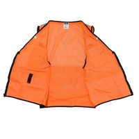 Radians SV59Z-2ZOD-L Type R Class 2 Heavy Duty Surveyor Safety Vest With Zipper | Hi-Vis Orange | Large Size | Case of 24 Units