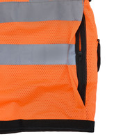 Radians SV59Z-2ZOD-L Type R Class 2 Heavy Duty Surveyor Safety Vest With Zipper | Hi-Vis Orange | Large Size | Case of 24 Units
