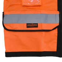 Radians SV59Z-2ZOD-4X Type R Class 2 Heavy Duty Surveyor Safety Vest With Zipper | Hi-Vis Orange | 4X-Large Size | Case of 24 Units