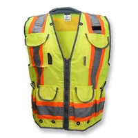 Radians SV55-2ZGD-S Type R Class 2 Heavy Duty Two Tone Engineer Safety Vest | Hi-Vis Green | Small Size