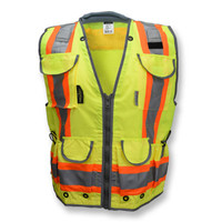 Radians SV55-2ZGD-XL Type R Class 2 Heavy Duty Two Tone Engineer Safety Vest | Hi-Vis Green | X-Large Size