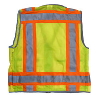Radians SV55-2ZGD-5X Type R Class 2 Heavy Duty Two Tone Engineer Safety Vest | Hi-Vis Green | 5X-Large Size