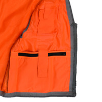 Radians SV55-2ZOD-3X Type R Class 2 Heavy Duty Two Tone Engineer Safety Vest | Hi-Vis Orange | 3X-Large Size