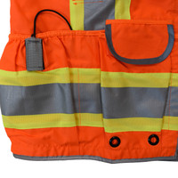 Radians SV55-2ZOD-3X Type R Class 2 Heavy Duty Two Tone Engineer Safety Vest | Hi-Vis Orange | 3X-Large Size