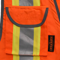 Radians SV55-2ZOD-4X Type R Class 2 Heavy Duty Two Tone Engineer Safety Vest | Hi-Vis Orange | 4X-Large Size