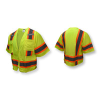 Radians SV63G3X Type R Class 3 Two Tone Surveyor Safety Vest | Hi-Vis Green | 3X-Large Size | Case of 24 Units