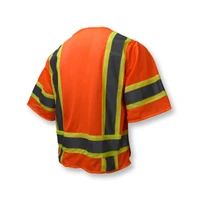 Radians SV63O4X Type R Class 3 Two Tone Surveyor Safety Vest | Hi-Vis Orange | 4X-Large Size | Case of 24 Units