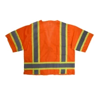 Radians SV63O4X Type R Class 3 Two Tone Surveyor Safety Vest | Hi-Vis Orange | 4X-Large Size | Case of 24 Units