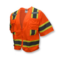 Radians SV63O5X Type R Class 3 Two Tone Surveyor Safety Vest | Hi-Vis Orange | 5X-Large Size | Case of 24 Units