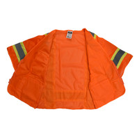 Radians SV63O5X Type R Class 3 Two Tone Surveyor Safety Vest | Hi-Vis Orange | 5X-Large Size | Case of 24 Units