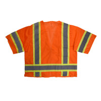 Radians SV63O5X Type R Class 3 Two Tone Surveyor Safety Vest | Hi-Vis Orange | 5X-Large Size | Case of 24 Units