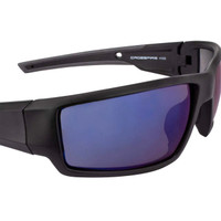Crossfire 41626 Cumulus Premium Safety Glasses | Matte Black Frame | Blue Mirror Lens | Box of 12