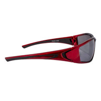 Crossfire 23233 RPG Premium Safety Glasses | Shiny Black/Pearl Red Frame | Silver Mirror Lens | Box of 12