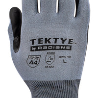 Radians RWG708M TEKTYE A4 Cut Protective Work Gloves | Reinforced Thumb | Gray | Medium Size | Box of 12 Pairs
