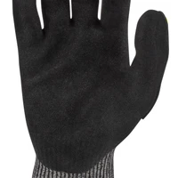 Radians RWG723M TEKTYE A6 Cut Protective Work Gloves | TPR Back | Black/Gray | Medium Size | Case of 10 Boxes of 12 Pairs in Each Box