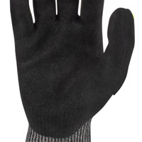Radians RWG723L TEKTYE A6 Cut Protective Work Gloves | TPR Back | Black/Gray | Large Size | Case of 10 Boxes of 12 Pairs in Each Box