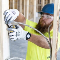 Radians RWG550XL Ghost Series A2 Cut Protection Work Gloves | Polyurethane Palm | White/Gray | X-Large Size | Case of 10 Boxes of 12 Pairs in Each Box