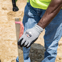 Radians RWG555XS AXIS A4 Cut Protection Work Gloves | Foam Nitrile Palm | Gray | X-Small Size | Case of 10 Boxes of 12 Pairs in Each Box
