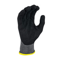 Radians RWG589S A9 Cut Protection Work Gloves | Sandy Foam Nitrile Palm | Black | Small Size | Box of 12 Pairs