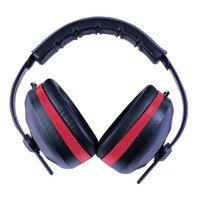 Radians SL0130CS Dielectric Clamshell Silencer Earmuffs | Padded Headband | Padded Earcups | Red/Black | Each