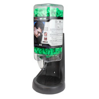 Radians FPD-500L30 Refillable Dispenser with Detour 32 NNR FP30 Earplugs | Wing Shape | Uncorded | Green