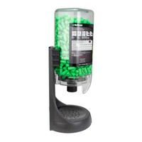 Radians FPD-500L90 Refillable Dispenser with Deflector 33 NNR FP90 Earplugs | Tapered Bullet Shape | Uncorded | Green