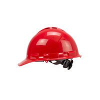 Radians GHR4V-RED Granite Vented Cap Style Hard Hat | 4 Point Crown Strap Ratchet Suspension | Pillowed Brow Pad | Red | Case of 20 Units