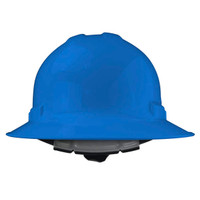 Radians QHR4-BLUE Quartz Full Brim Hard Hat | 4 Point Crown Strap Ratchet Suspension | Pillowed Brow Pad | Blue | Case of 10 Units