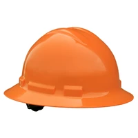 Radians QHR4-ORANGE Quartz Full Brim Hard Hat | 4 Point Crown Strap Ratchet Suspension | Pillowed Brow Pad | Orange | Case of 10 Units