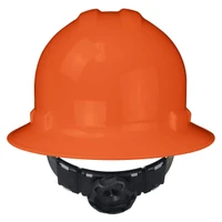 Radians QHR4-ORANGE Quartz Full Brim Hard Hat | 4 Point Crown Strap Ratchet Suspension | Pillowed Brow Pad | Orange | Case of 10 Units