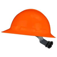 Radians QHR4-ORANGE-HV Quartz Full Brim Hard Hat | 4 Point Crown Strap Ratchet Suspension | Pillowed Brow Pad | Hi-Vis Orange | Case of 10 Units