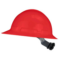 Radians QHR4-RED Quartz Full Brim Hard Hat | 4 Point Crown Strap Ratchet Suspension | Pillowed Brow Pad | Red | Case of 10 Units