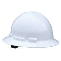 Radians QHR4-WHITE Quartz Full Brim Hard Hat | 4 Point Crown Strap Ratchet Suspension | Pillowed Brow Pad | White | Case of 10 Units