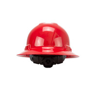 Radians QHR4V-RED Quartz Vented Full Brim Hard Hat | 4 Point Crown Strap Ratchet Suspension | Pillowed Brow Pad | Red | Case of 20 Units