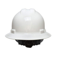 Radians QHR4V-WHITE Quartz Full Brim Hard Hat | 4 Point Crown Strap Ratchet Suspension | Pillowed Brow Pad | White | Case of 20 Units